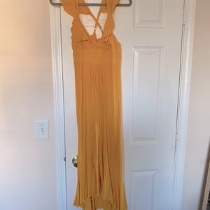Anthropologie x Larke Yellow Belle Ruffle Dress